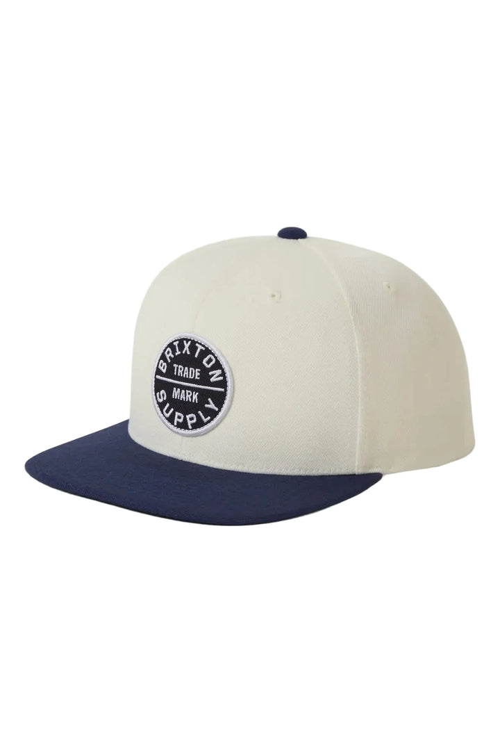 Brixton Oath III Snapback - White / Midnight Blue