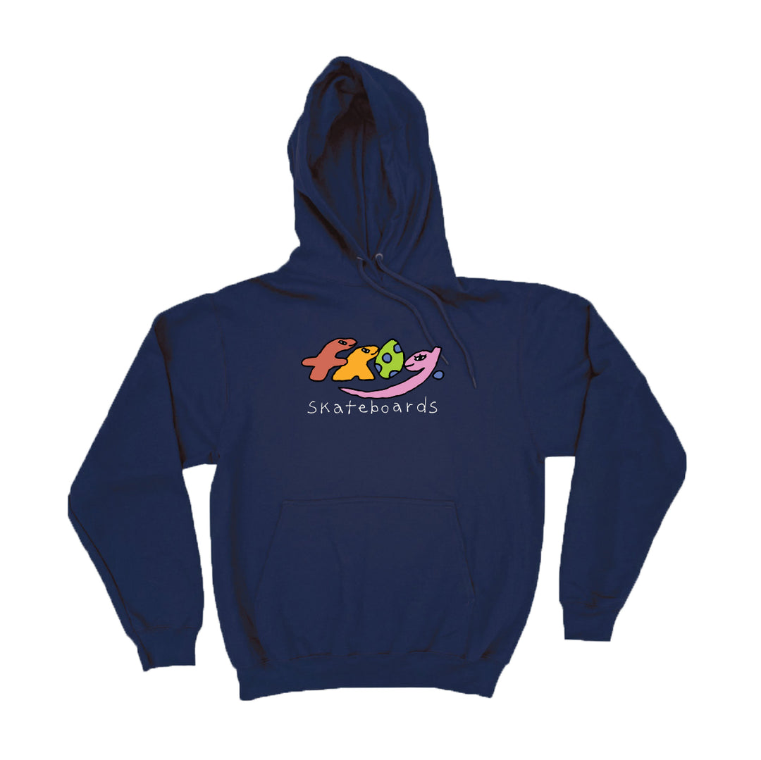 Frog Dino Logo Hoodie - Navy