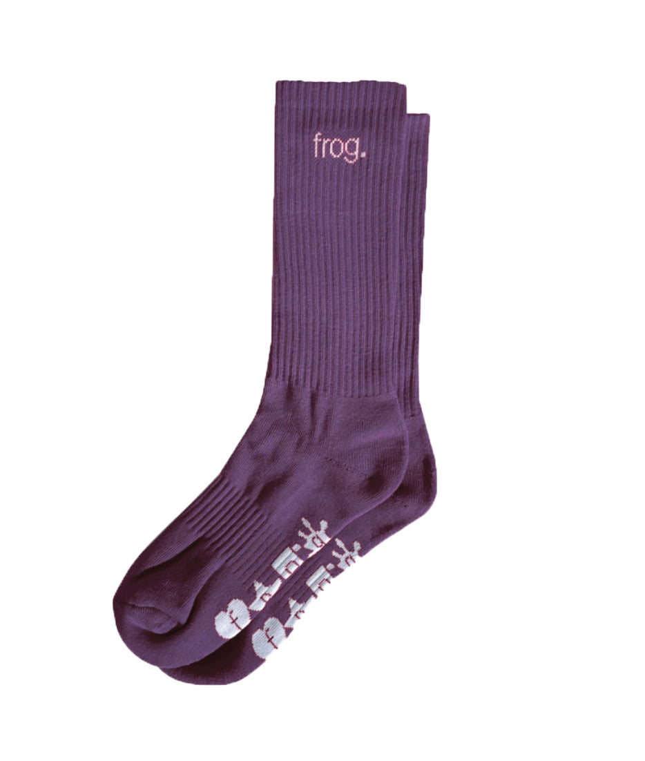 Frog Socks - Plum