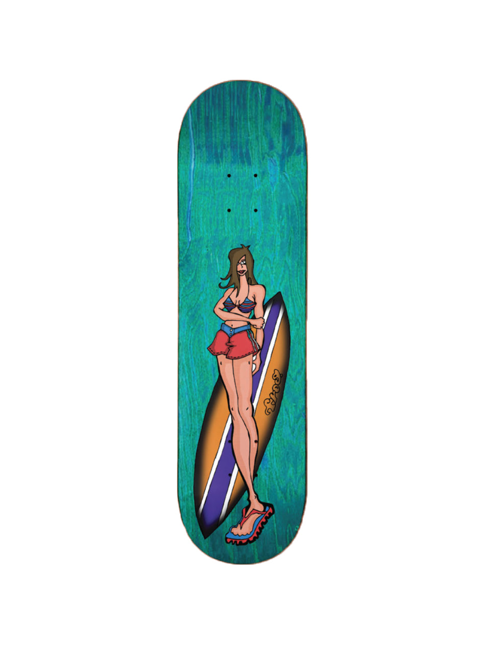 Frog Surfer Girl Jesse Alba Deck - 8.25