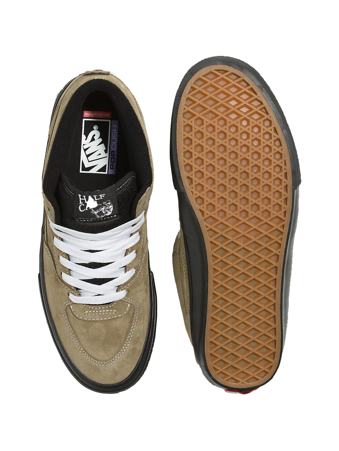 Vans Skate Half Cab Pig Suede - Olive / Black