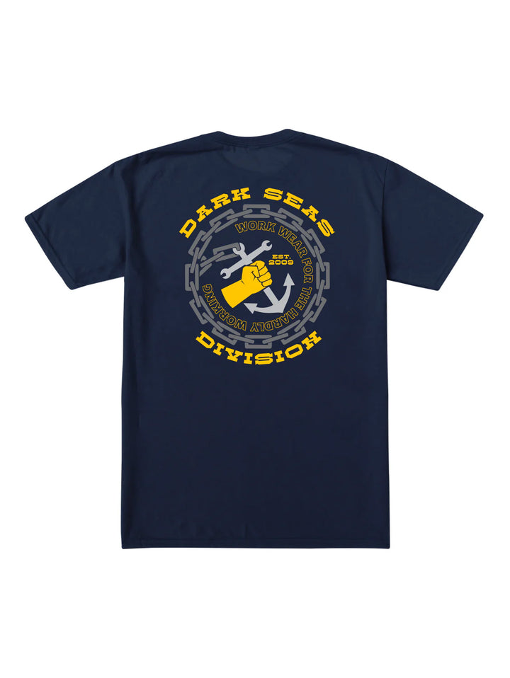 Dark Seas Handyman Wicking Tee - Navy
