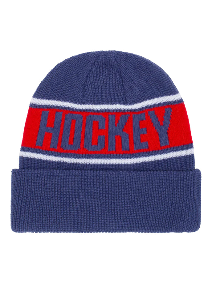 Hockey Stripe Beanie - Blue
