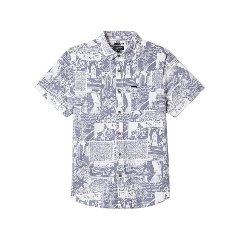 Brixton Charter Print Shirt - Navy / White
