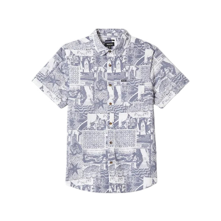 Brixton Charter Print Shirt - Navy / White