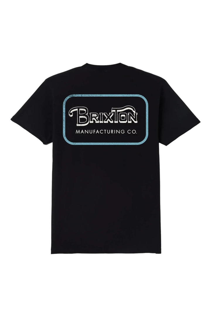 Brixton Grade S/S Standard T-Shirt - Black / OW / Retro Blue