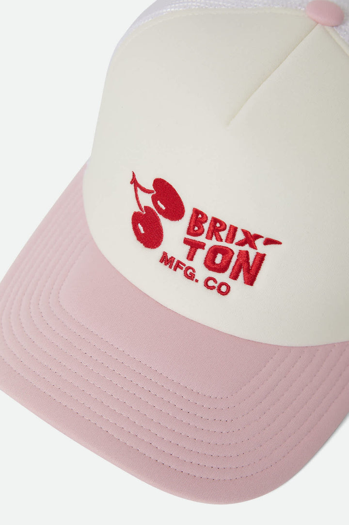 Brixton Cherry NP Trucker Hat - White / Pink