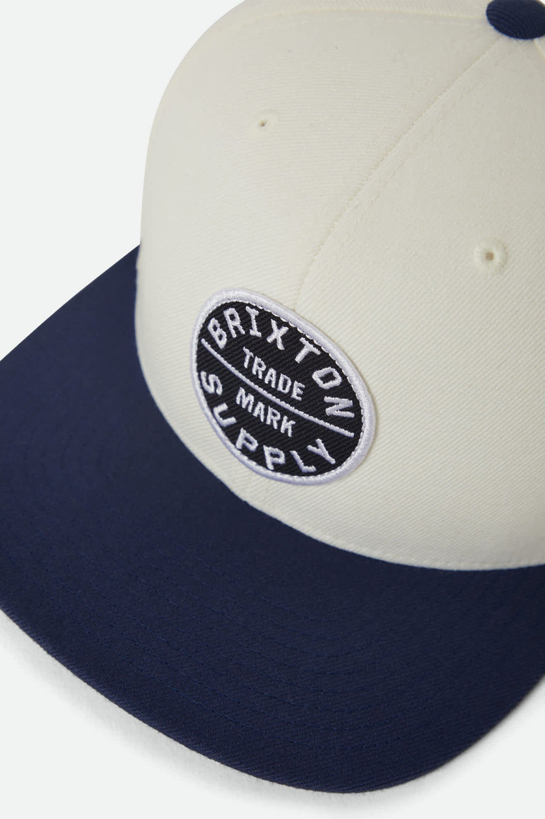 Brixton Oath III Snapback - White / Midnight Blue