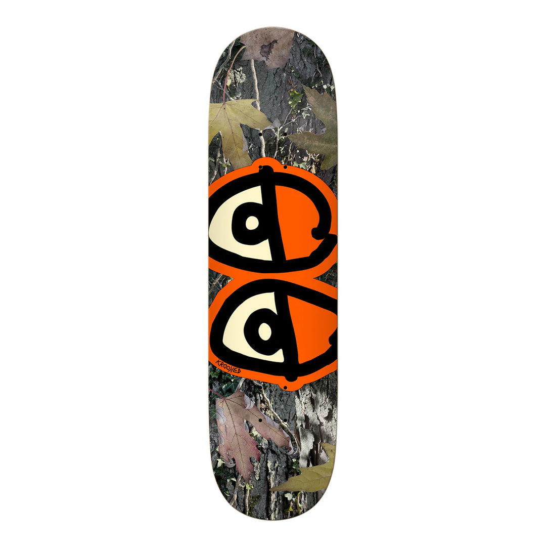 Krooked TM Eyes Camo Orange Deck - 8.25