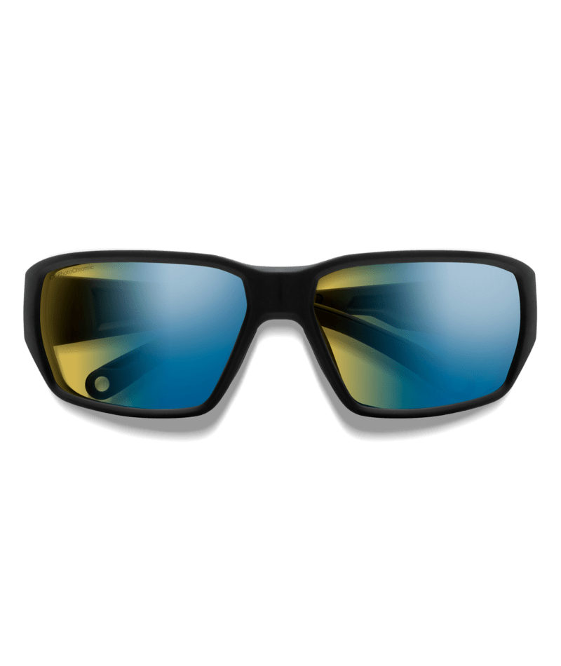 Smith Hookset - Matte Black / ChromaPop Glass PolarChromic Yellow Blue Mirror