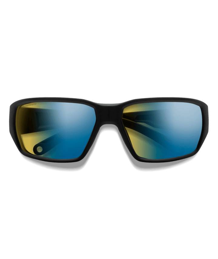 Smith Hookset - Matte Black / ChromaPop Glass PolarChromic Yellow Blue Mirror
