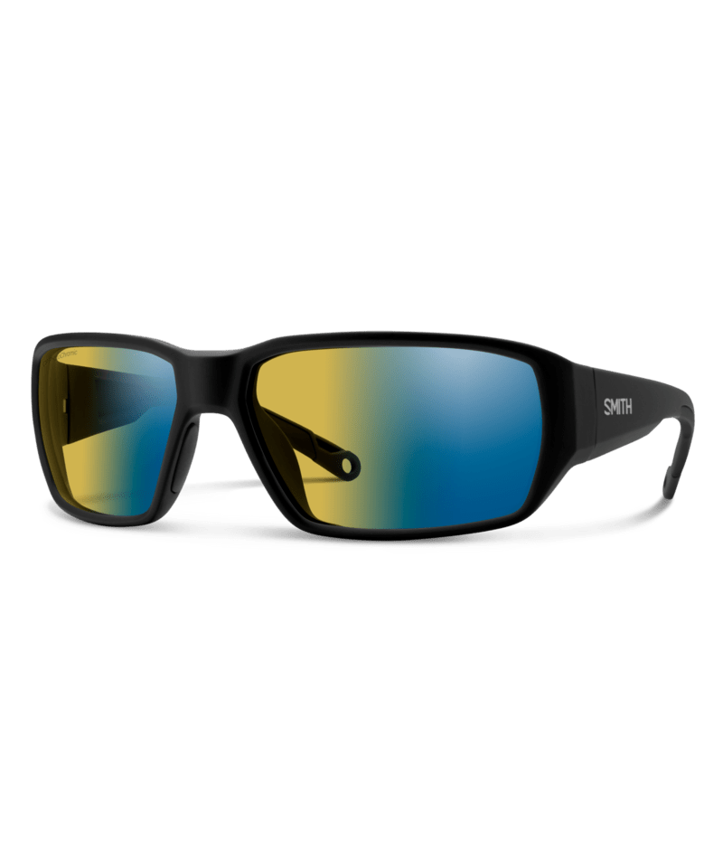 Smith Hookset - Matte Black / ChromaPop Glass PolarChromic Yellow Blue Mirror