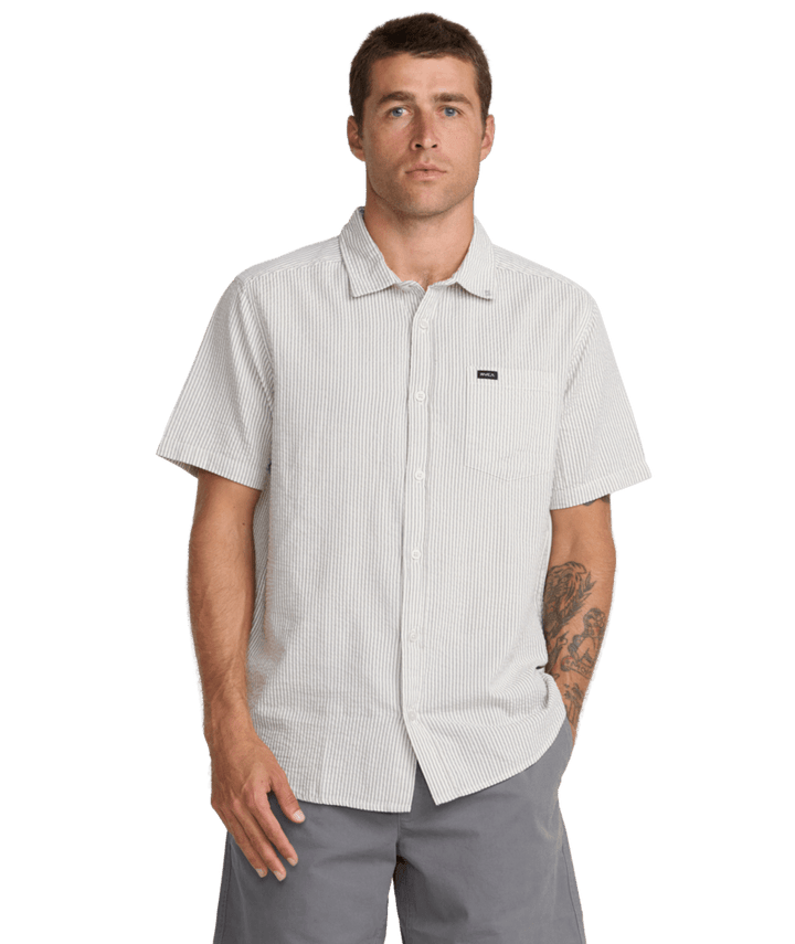 RVCA That'll Do Seersucker SS Shirt - Monument