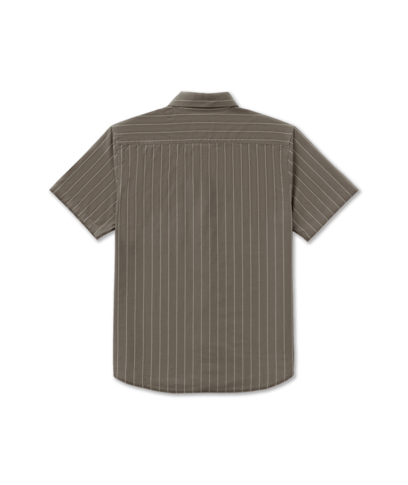RVCA Dayshift Workwear Stripe SS - Mushroom