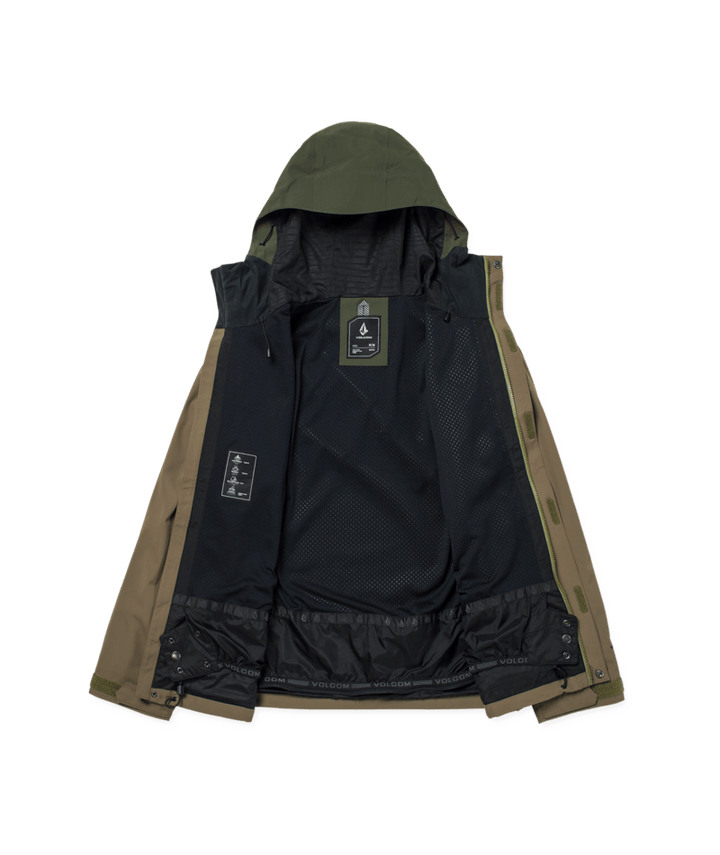 2027 Volcom Mens Buckthreeeighty Jacket - Teak