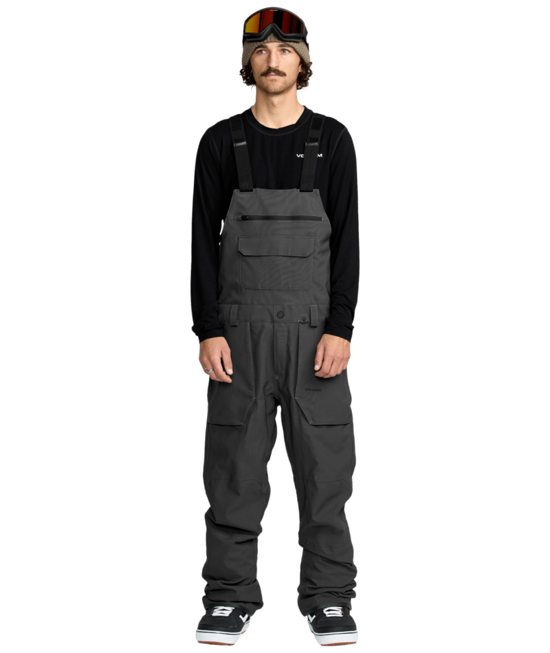 2026 Volcom Mens Roan Bib Overall - Dark Grey