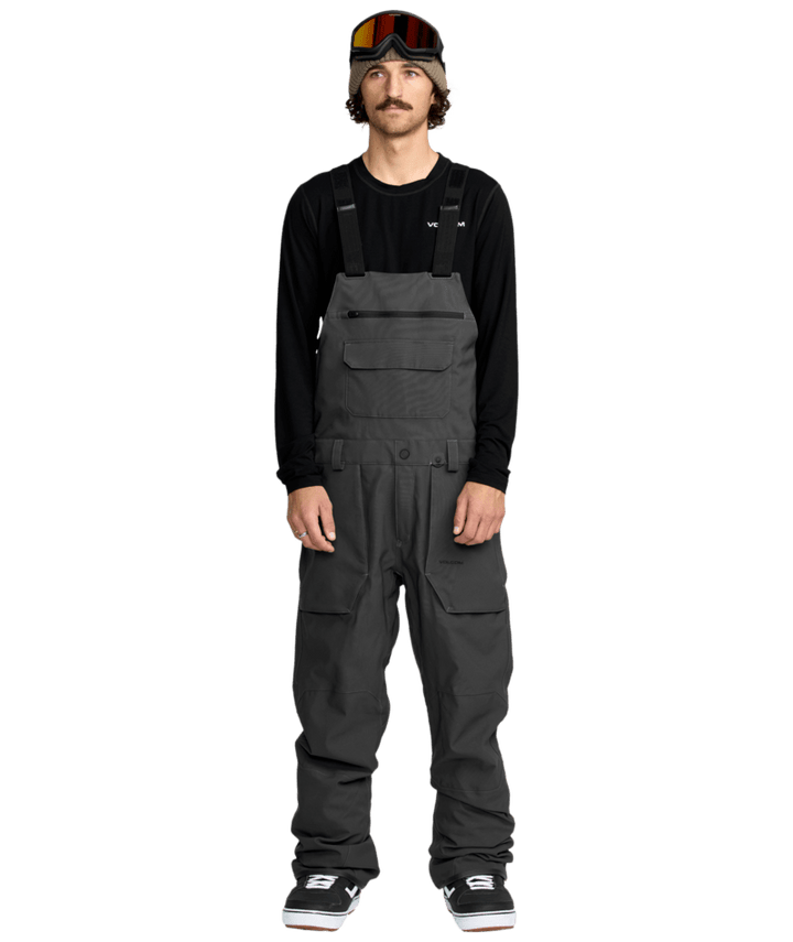 2026 Volcom Mens Roan Bib Overall - Dark Grey