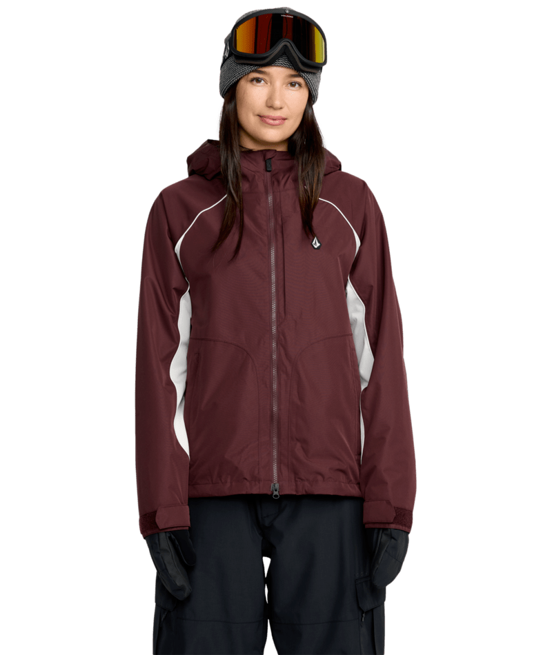 2026 Volcom Womens Stone Smokeshow 20K Jacket - Oxblood