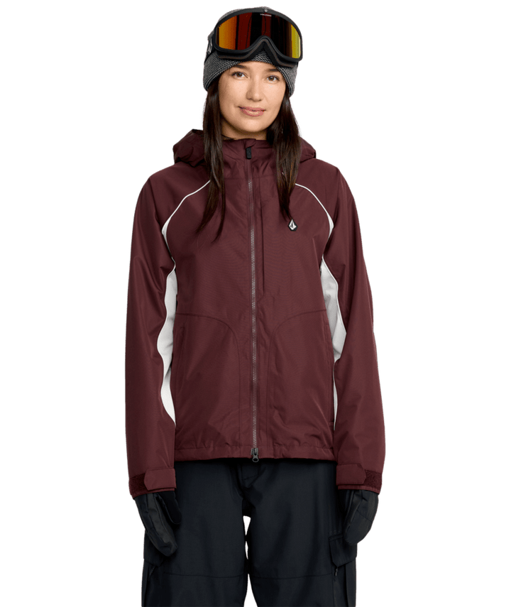 2026 Volcom Womens Stone Smokeshow 20K Jacket - Oxblood