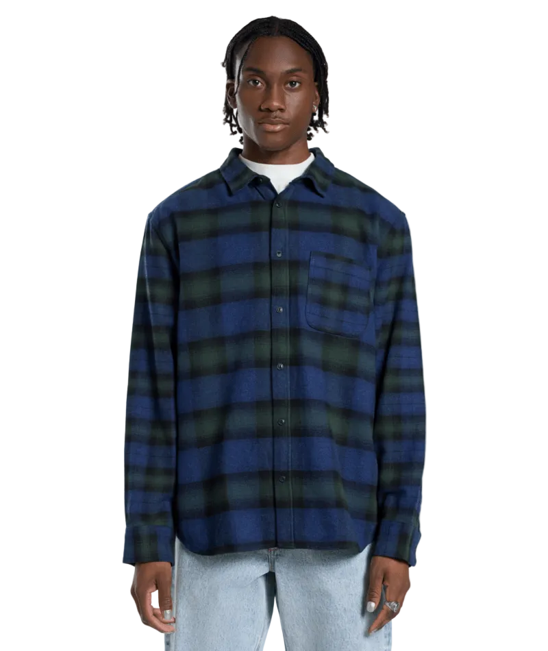 Vans Lawson Mixed Plaid Shirt - Dress Blues
