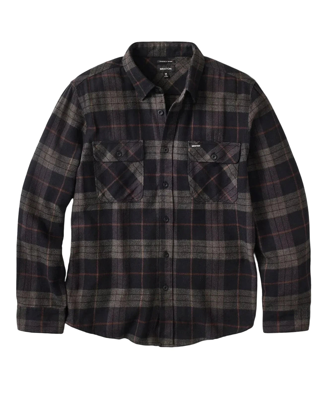 Brixton Bowery Flannel - Black / Charcoal