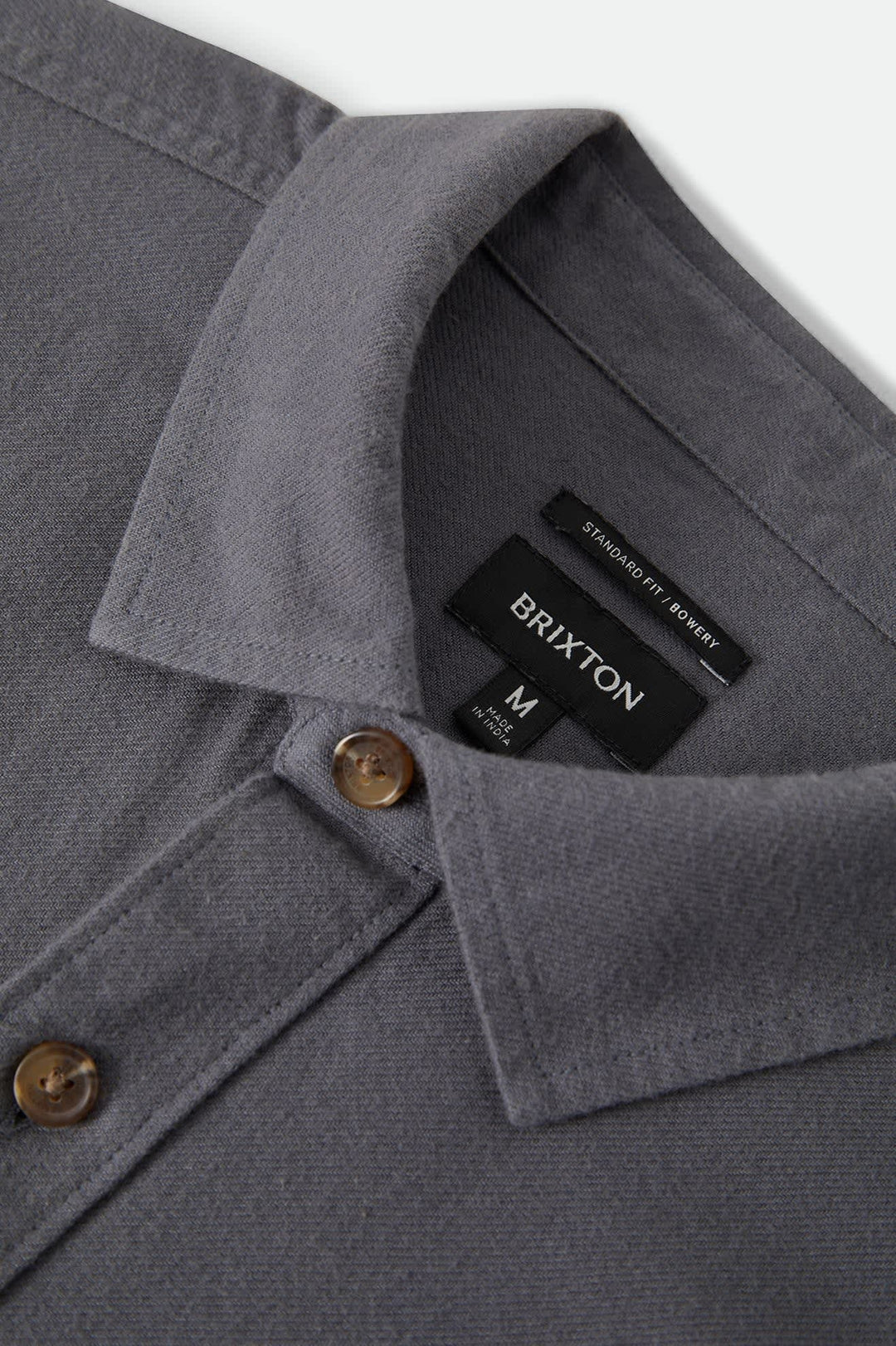 Brixton Bowery Lightweight Ultra Soft L/S Flannel - Future Grey