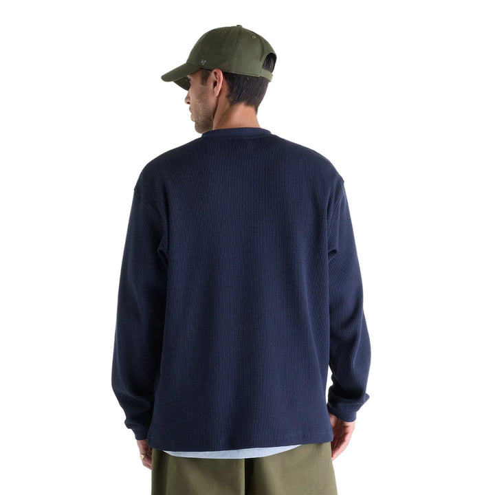 New Balance Numeric Waffle Knit LS Henley - Navy