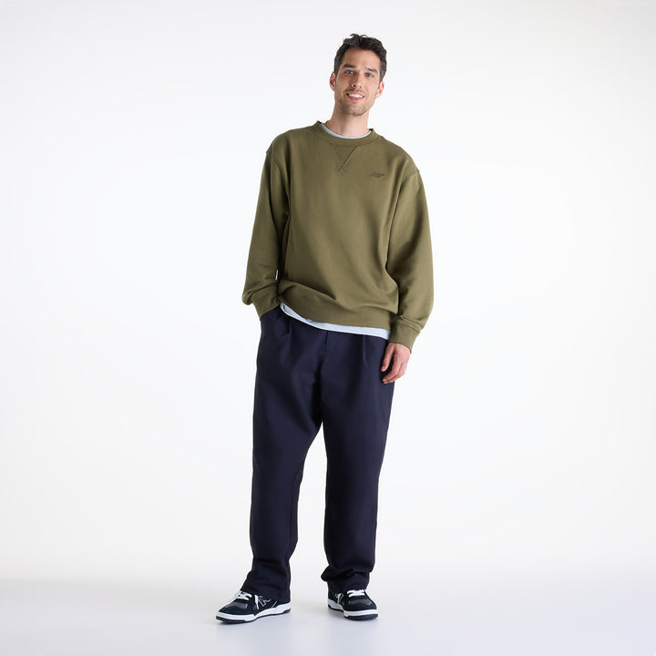 New Balance Numeric French Terry Crew - Olive