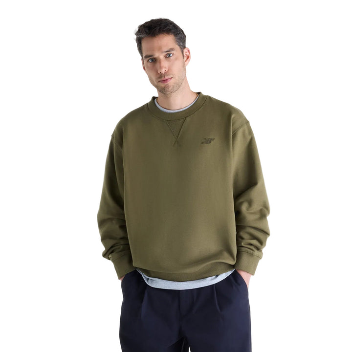 New Balance Numeric French Terry Crew - Olive