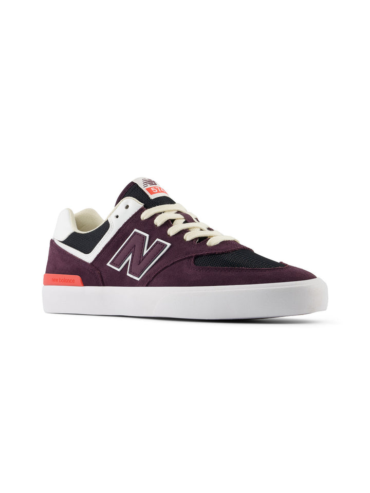 New Balance Numeric 574 Vulc - Plum / Black