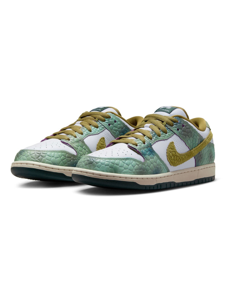 Nike SB Dunk Low Pro QS (Chameleon) - Oil Green / Desert Moss / White Vert Petrol