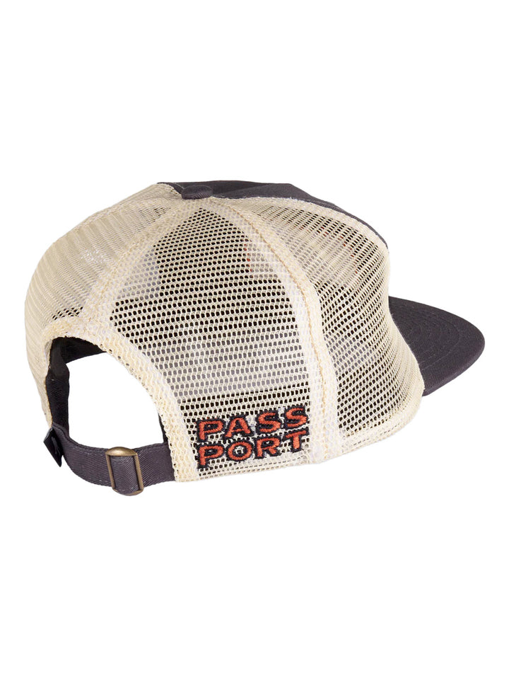 Pass Port Brush Fire Workers Trucker Cap - Tar / Off White