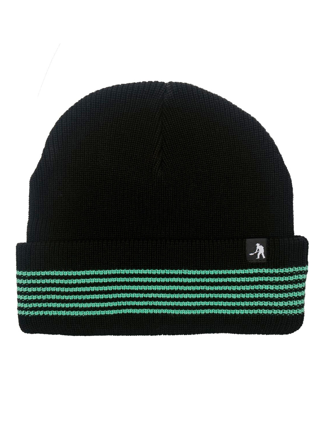 Pass-Port Organic Cotton Stripe Knit Beanie - Black / Green