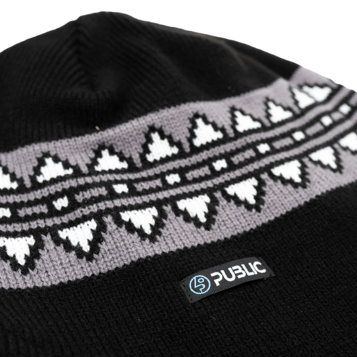 2027 Public Nordic Earflap Beanie - Black