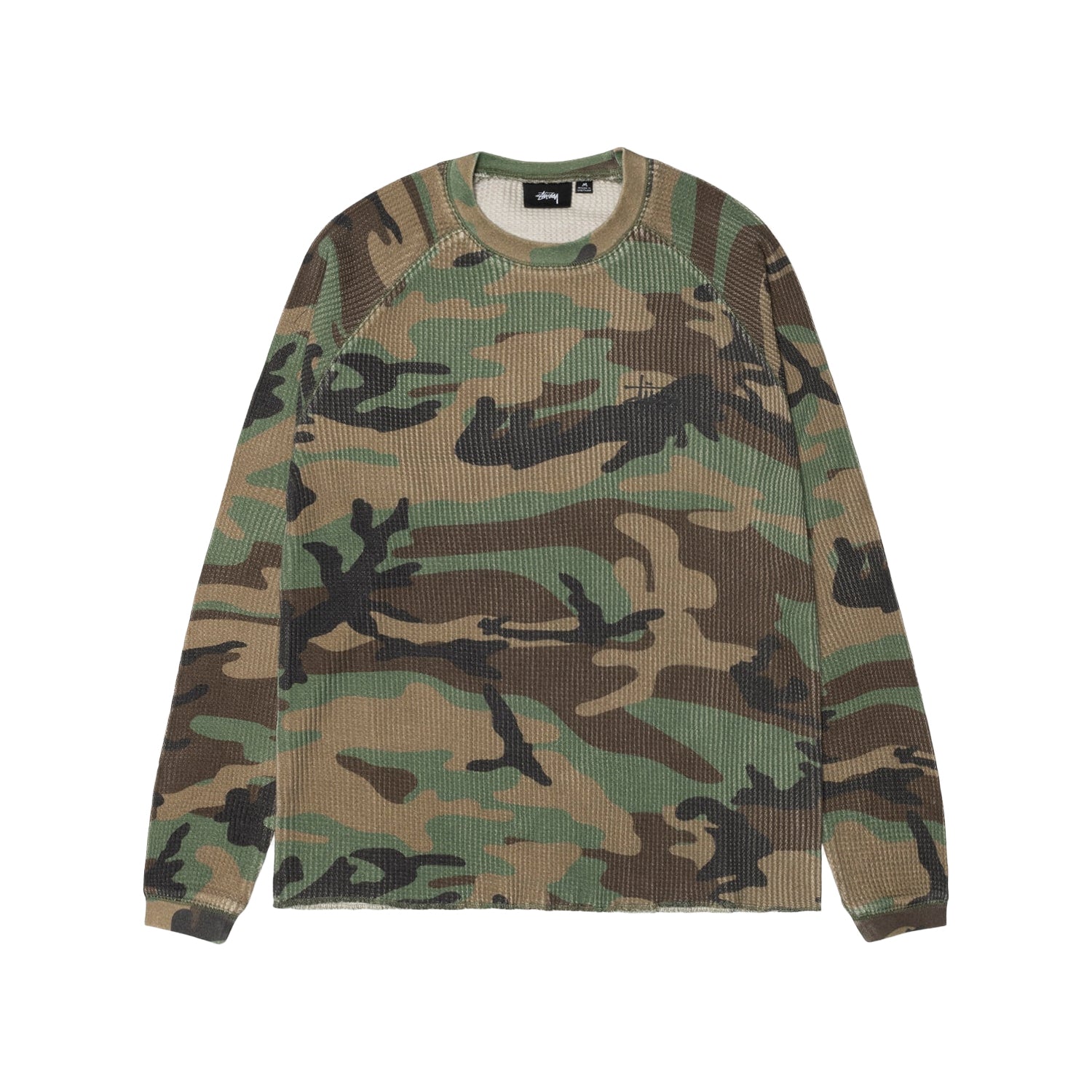 Stussy Raglan Thermal Basic Stock - Woodland Camo – Civil