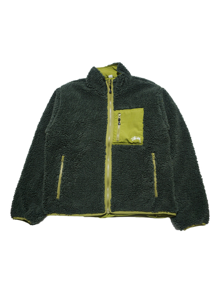 Stussy Sherpa Reversible Jacket - Dark Green – Civil Stussy Sherpa Reversible Jacket - Dark Green – Civil