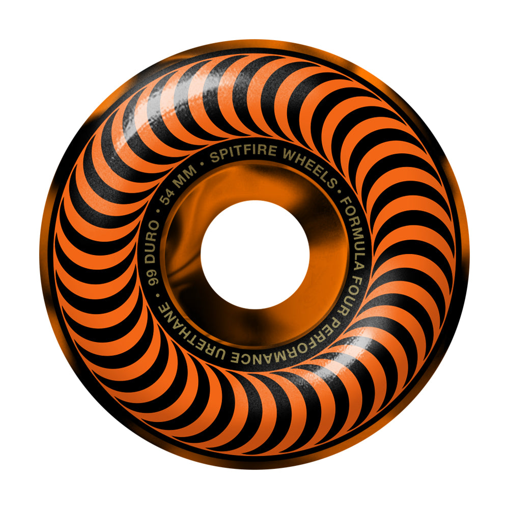 Spitfire F4 99d Swirl Classic Blk/Org Wheels - 54mm