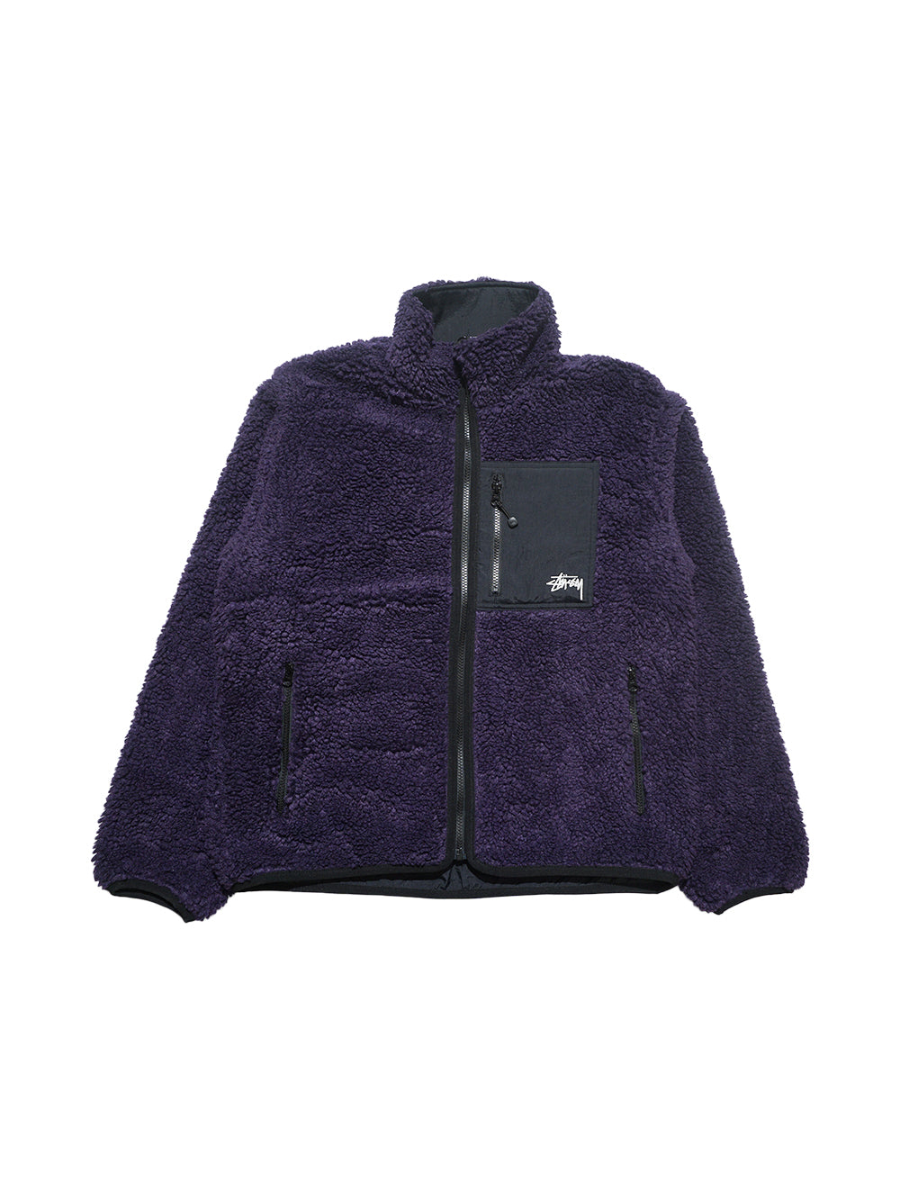 Stussy Reversible Sherpa Jacket - Purple