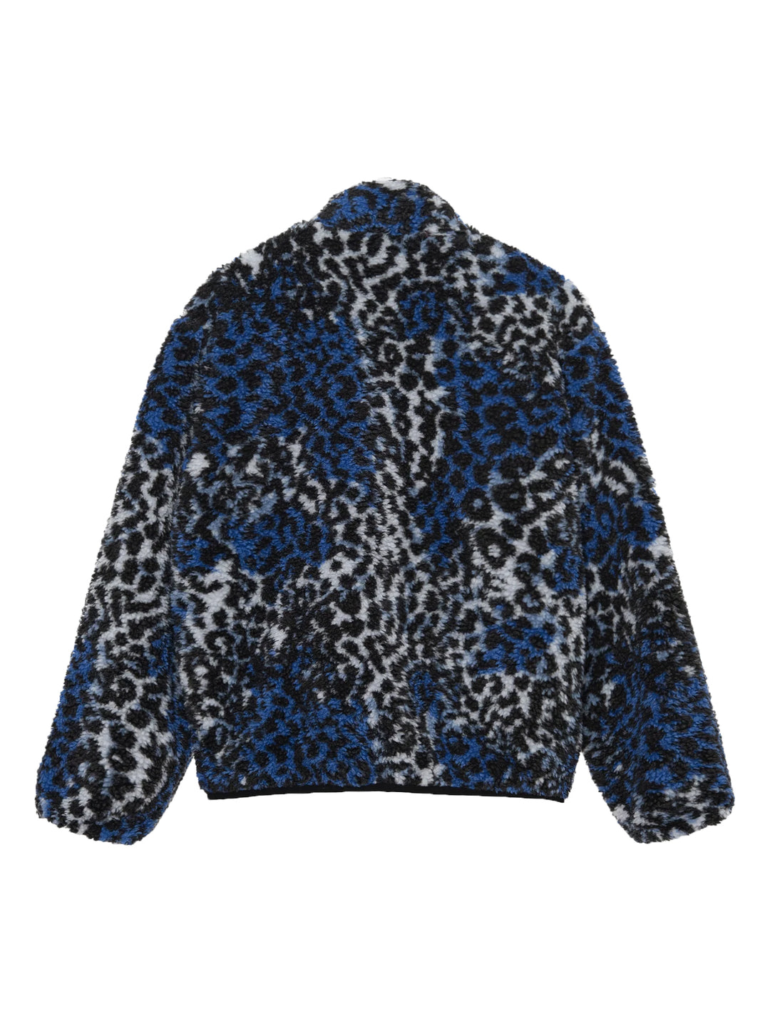 Stussy Reversible Sherpa Jacket - Blue Leopard
