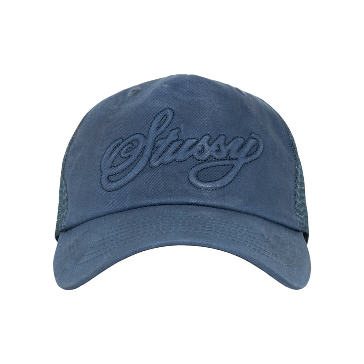 Stussy Trucker Cursive Stitch - Navy