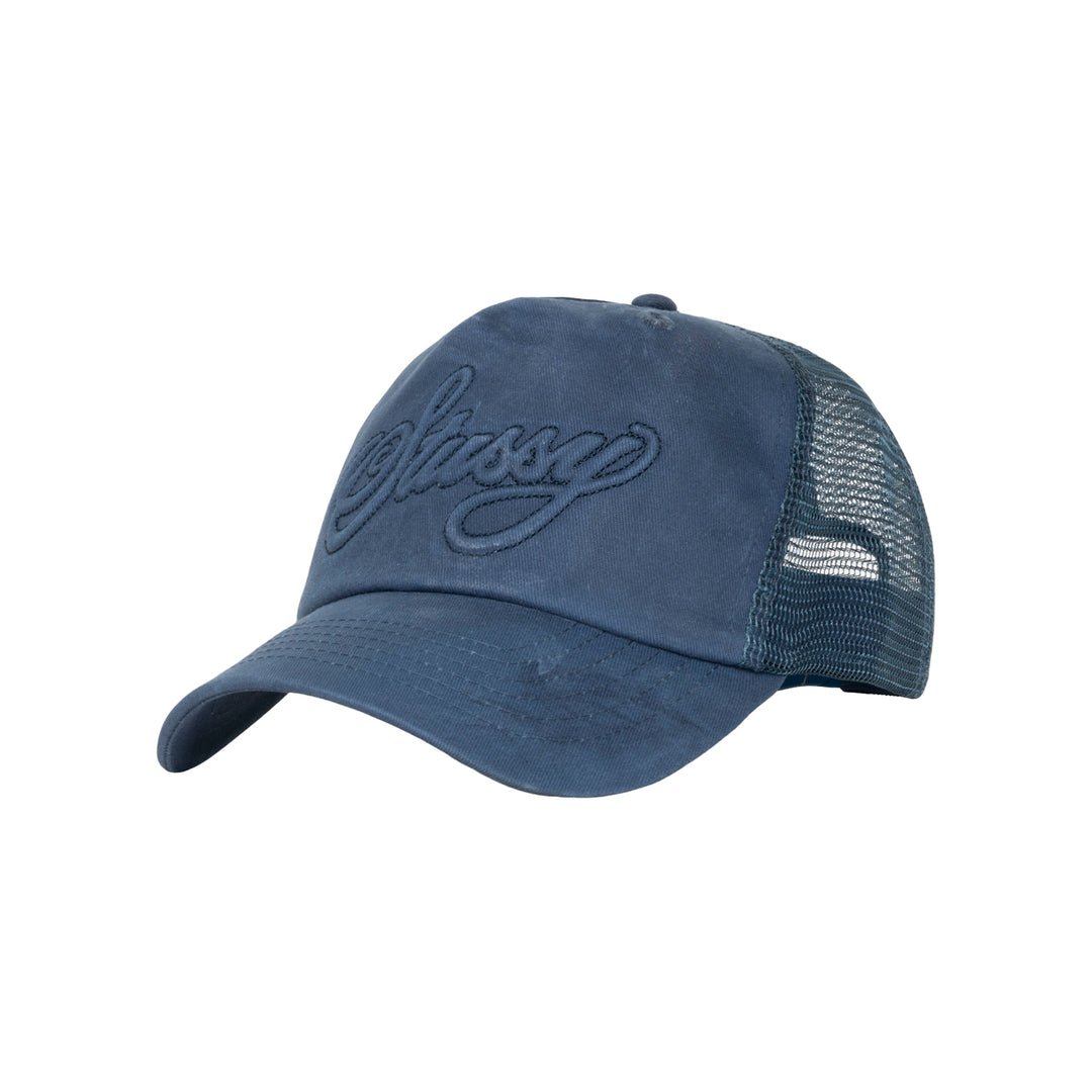 Stussy Trucker Cursive Stitch - Navy