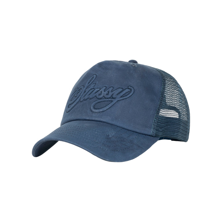 Stussy Trucker Cursive Stitch - Navy