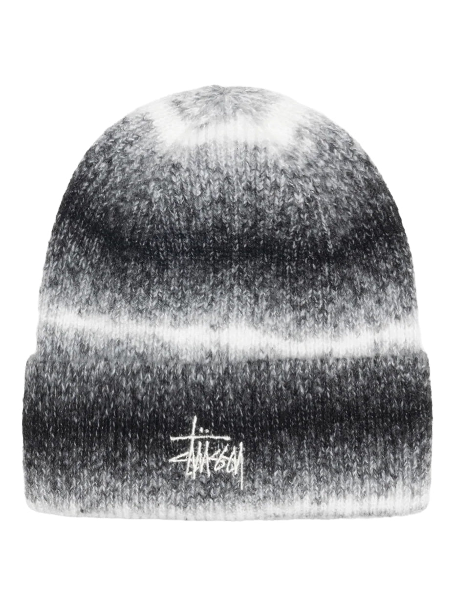 Stussy Cuff Basic Striped Beanie - Black
