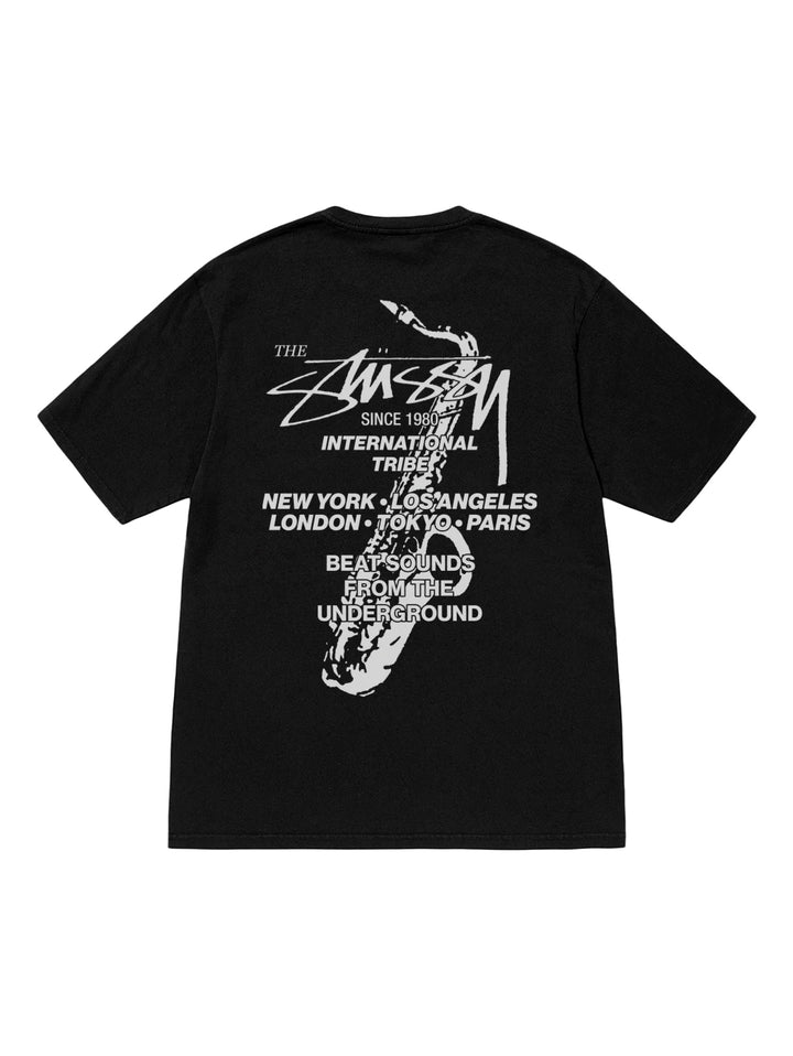 Stussy Beat Sounds Pigment Dyed Tee - Black