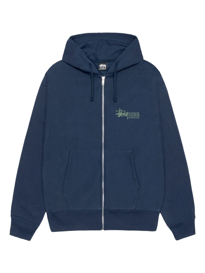 Stussy Superior Quality Zip Hood - Navy
