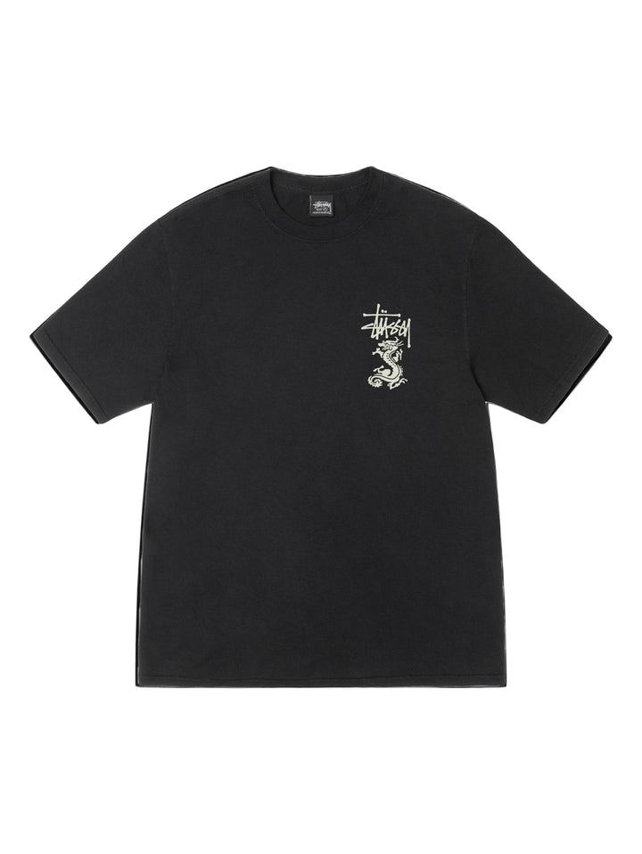 Stussy Double Dragon Pig. Dyed Tee - Black