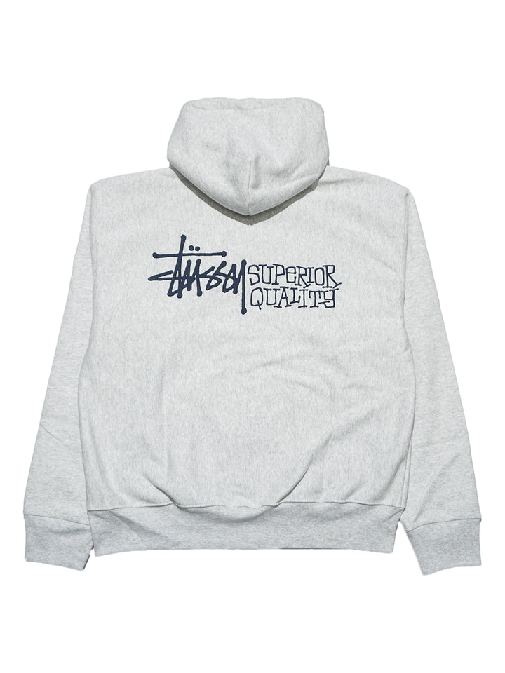Stussy Superior Quality Zip Hood - Ash Heather
