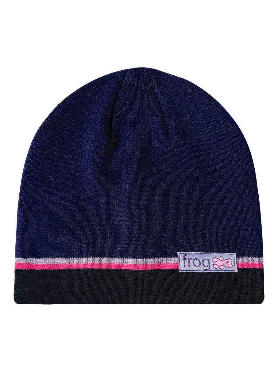 Frog Teddy Beanie - Navy