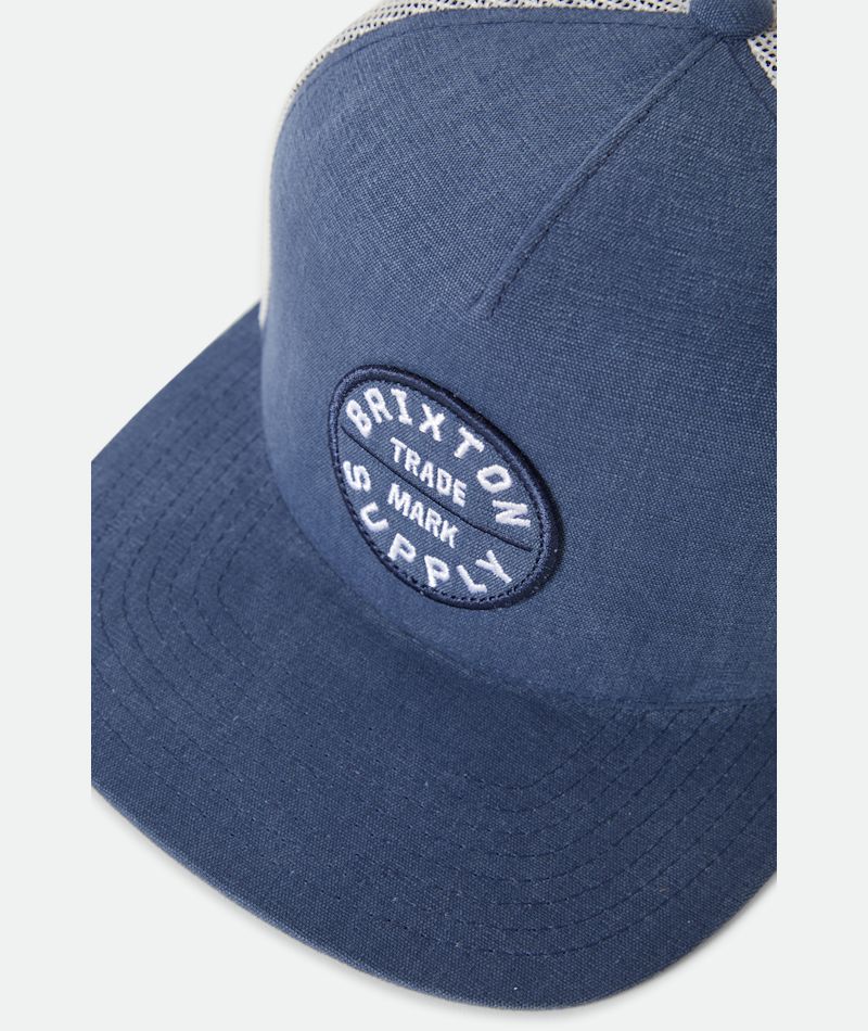 Brixton Oath MP Trucker - Blue Chambray / White