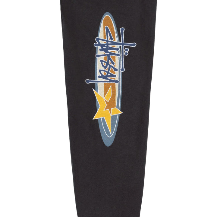 Stussy Two Star Pigment Dyed LS Tee - Faded Black